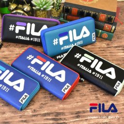 FILA フィラ 財布 サイフ 長財布 メンズ レディース ブランド おしゃれ 人気 かわいい かっこいい 配色 バイカラー ネイビー ブラック パープル グリーン .レッド スポーティー トレンド ユニセックス スポーツ 通勤 通学 FIMS-0291