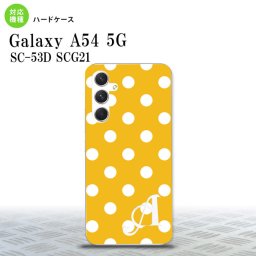 Galaxy A54 5G Galaxy A54 5G スマホケース 背面ケース ハードケース ドット 水玉 B 黄 +アルファベット 2023年 5月発売 nk-a54-833i