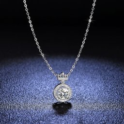 ネックレス レディース モアサナイト ホワイト シルバー925 シルバー 1ct kj082