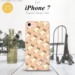 【iPhone7】【スマホケース/スマホカバー】【アイフォン７】iPhone7 スマホケース ケース アイフォン７ ソフトケース イニシャル 花柄・バラ（C） ライトサーモン nk-iphone7-tp245ini【メール便送料無料】