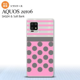 SHG04 SHG04 ZERO6 AQUOS zero6 スマホケース ソフトケース ドット ボーダー ピンク メンズ レディース nk-zero6-tp782