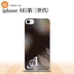 iPhoneSE 3 iPhoneSE 3 スマホケース ソフトケース ぼかし 花柄 黒 +アルファベット メンズ レディース nk-ise3-tp1595i