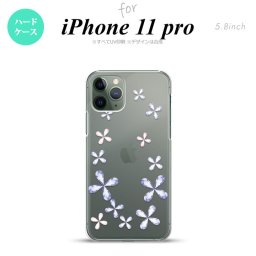 iPhone11Pro iPhone11 Pro スマホケース ハードケース 花柄 カット 紫 メンズ レディース nk-i11p-077