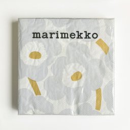 マリメッコ marimekko ペーパーナプキン 紙ナプキン ランチサイズ ihr 20枚 552695 UNIKKO ウニッコ white silbver ホワイト+ライトグレー系 北欧
