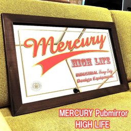 鏡 MERCURY パブミラー かわいい ミラー マーキュリー HIGH LIFE アンティーク インテリア 壁飾り アメリカン 雑貨 かっこいい おしゃれ レトロ カフェ バー 店舗