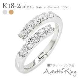 18金 ダイヤモンドリング エタニティリング ハーフエタニティリング 1ct テンダイヤモンド k18ゴールド フリーサイズ フリーリング 10粒 10石 指輪 婚約指輪 ring 刻印 レディース ジュエリー アクセサリー  プレゼント ギフト 人気 おすすめ 送料無料