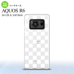 SH-51B AQUOS R6 AQUOS R6 スマホケース ハードケース スクエア 白 メンズ レディース nk-r6-034