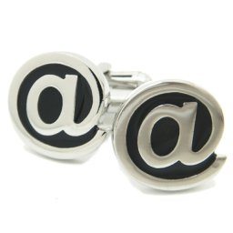 ブラック アットマーク＠ カフス カフスボタン カフリンクス cufflinks cuffs メンズ 男性 結婚式 ユニーク おもしろ 面白 面白い リアルな スーツアクセサリー専門店 父の日 ギフトにも ブライダル 披露宴 二次会 お呼ばれ パーティー おしゃれ カフスマニア