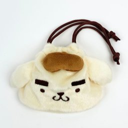 サンリオ ポムポムプリン×しばんばん 巾着 袋 小物入れ サンリオ コラボ ふわふわ クリーム