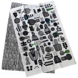 マリメッコ marimekko タオル ティータオル キッチンタオル 2枚セット 70×47cm プータルフリン パルハート ホワイト×ブラック 066948 960 北欧雑貨 北欧デザイン 生活用品ネコポス 送別会 誕生日 お中元 夏ギフト 結婚祝い 結婚式 結婚記念日 出産祝い 高級 父の日 母の日【スペシャルラッピング660円(別売り)】 ホワイトデー