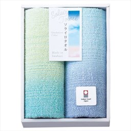 Solairo Towel（ソライロタオル） 今治産タオル フェイスタオル2P ブルー SO2062BL 内祝 内祝い お祝 御祝 記念品 出産内祝い プレゼント 快気祝い 粗供養 引出物