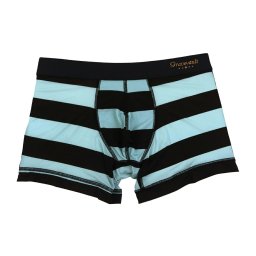 グレイブボールト Gravevault ボクサーパンツ ショート 前閉じ ナイロン 日本製 下着 3052622 Border Line Short Boxer メンズ ブラック+ライトブルー