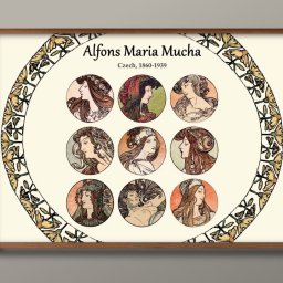 アルフォンス ミュシャ オリジナル商品 A3 サイズ ポスター アート おしゃれ 絵画 インテリア 北欧 イラスト マット紙 艶消し アートパネル 額 フレーム デザイン 壁掛け ギフト 新築祝い ディスプレイ 引越し祝い　新生活　空間デザイン 