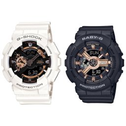 CASIO カシオ Gショック ベビーG 腕時計 手表 ペアウォッチ デジタル＆アナログ アナデジ ローズゴールド ホワイト ブラック 20気圧防水/10気圧防水 海外モデル GA-110RG-7ABA-110XRG-1A ブランド 男女 カップル ペアセット 誕生日 ギフト お洒落 成人 卒業 入学