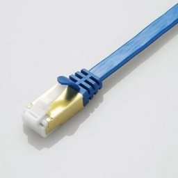 LD-TWSFT／BM20  ツメ折れ防止フラットLANケーブル(Cat7対応)  2.0m  ブルーメタリック