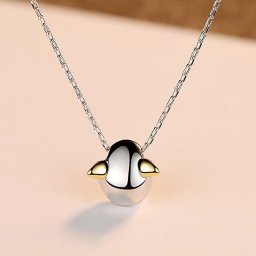 ネックレス 40+5cm アジャスター 引き輪 シルバー925 イエローゴールド シルバー 小豆 アズキチェーン 2色使い 石なし モチーフ 天使の羽 cn0320