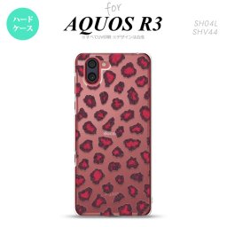 SH-04L SHV44 R3 AQUOS R3 スマホケース カバー 豹柄 A ピンク nk-r3-028
