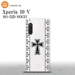 Xperia10V Xperia10V スマホケース 背面ケースソフトケース ゴシック クリア 黒 2023年 7月発売 nk-xp105-tp1005