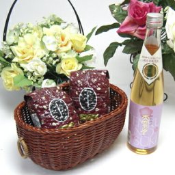 【贈り物限定】 【モンドセレクション金賞受賞】老松酒造　天空の月　樽熟梅酒　500ｍｌ （大分県）+オススメ珈琲豆（特注ブレンド200ｇ、ハッピーブレンド200ｇ）