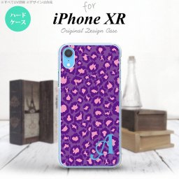 iPhoneXR iPhone XR スマホケース ハードケース 豹柄 B 紫 +アルファベット メンズ レディース nk-ipxr-894i