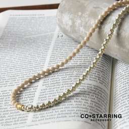【CO＊STARRING コ・スターリング】リバーストーン ロングネックレス (cic-023)レディース アクセサリー ショート 2way 調節可 おしゃれ カジュアル フォーマル クリスマス 母の日 ギフト プレゼント