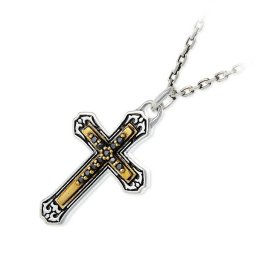 SAINTS Design セインツ  シルバー ネックレス ブラック 彼氏 メンズ  クロス