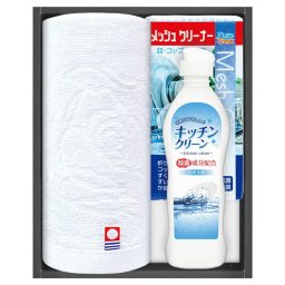 実りの秋の贈り物 今治タオル&キッチン洗剤セット キッチンクリーン（250ml）･メッシュクリーナー（中国）･ウォッシュタオル（34×30cm）×各1