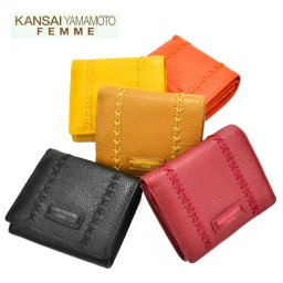 送料込 KANSAI YAMAMOTO ヤマモトカンサイ 折り財布 MJ4501 BOX型小銭入れ カンサイヤマモト 全5色 レディース　敬老の日 プレゼント 山本寛斎