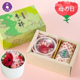 母の日 フワラーボックス 新茶 70g (ドライフラワーとプリザーブドフラワー) 緑茶 お茶 日本茶 茶葉 産地直送 贈り物 誕生日 手土産 京都 贈答品 贈与品 記念 節目 お祝い 挨拶 お土産 お茶ギフト 緑茶ギフト 送料無料 母の日2026 (送料込み)
