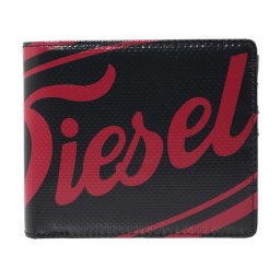 ディーゼル DIESEL 二つ折り財布 X08438 P4447 T8013 HIRESH S CIRCUS 小銭入れ付き 二つ折り 財布 メンズ ブラック