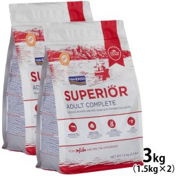 フィッシュ4ドッグ FISH 4 DOGS スーペリア アダルト 3kg（1.5kg×2） 無添加 ドッグフード 成犬用 グレインフリー 穀物不使用 魚