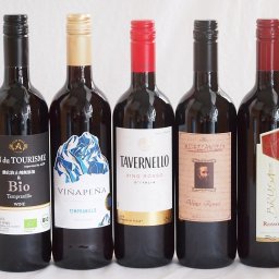 イタリア×スペイン5本セット(赤ブルーサ ロッソ 赤ヴィニャペーニャ 赤ミケランジャロ ロッソ 赤タヴェルネッロ ロッソ 赤ヴァンドゥツーリズム酸化防止剤無添加&Bioテンプラニーリョ) 750ml×5本