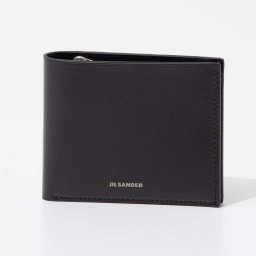 ジルサンダー JIL SANDER J25UI0002 P6487 二つ折り財布 財布 メンズ プレゼント ミニ財布 コンパクトウォレット レザー ロゴ 小銭入れ 2つ折り ブランド 折り畳み ギフト 本革 シンプル 記念 お祝い ZIP POCKET WALLET ブラック