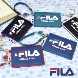 FILA フィラ ハッシュタグ リール付き パスケース 定期入れ ICカードケース ICケース メンズ レディース ブランド おしゃれ 人気 かわいい ブランド 通勤 通学 単パスケース IDカードケース ストラップ付き 伸びるリール FIMS-0294