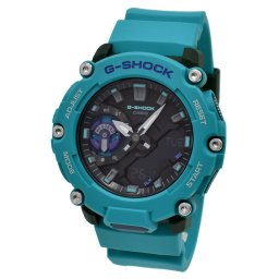 カシオ CASIO 腕時計 G-SHOCK Gショック GA-2200-2A ANALOG-DIGITAL 2200 SERIES アナログ デジタル アナデジ時計 メンズ ブラック+ブルー 海外正規品