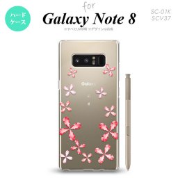 【SC01K】【スマホケース/スマホカバー】【ギャラクシー ノート8】SC01K スマホケース Galaxy Note8 SC-01K カバー ギャラクシー ノート8 花柄 赤 nk-sc01k-806【メール便送料無料】