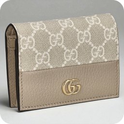 グッチ 二つ折り財布 レディース ブランド GUCCI 658610-AACFE 9543 ベージュ/ホワイト