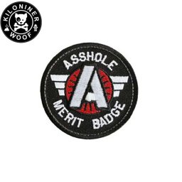 KILONINER キロナイナー カスタマイズ用パッチ Asshole Merit Badge Round Patch ワッペン