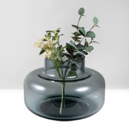 マリメッコ marimekko ベース 花瓶 URNA グラスベース スモーク グレー 68522 068522 910 北欧デザイン オブジェ インテリア