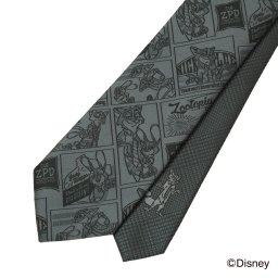 ネクタイ DISNEY ディズニー ズートピア ジュディ＆ニック柄 ブランド ネクタイ ブランド キャラクター 誕生日 お祝い 結婚式 クリスマス 入学 入社 就職 プレゼント ギフト おしゃれ かわいい スーツ ビジネス  DND50030グレー