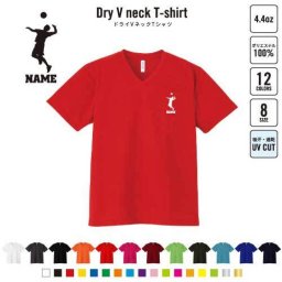 男子バレー 名入れVネックドライTシャツ Vネック V首 ドライ素材 吸水速乾 スポーツ スポーティー インナー 練習着 インドア アウトドア 排球 B系 ストリート系