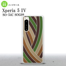 Xperia 5IV Xperia5IV 背面ケース カバー ステンドグラス風 おしゃれ 帯 ブラウン ステンドグラス風 2022年 10月発売 nk-xp54-sg18