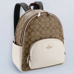 コーチ リュック メンズ レディース ブランド COACH シグネチャー 5671 IMDJ8 1 ベージュ/ホワイト