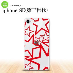 iPhoneSE 3 iPhoneSE 3 スマホケース ハードケース 星 クリア 赤 メンズ レディース nk-ise3-1116