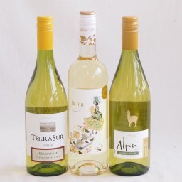 産地別白ワインシャルドネ3本セット(テラスル(チリ) サンタ ヘレナ アルパカ(チリ) ラ フェア ヴィウラ(スペイン)) 750ml×3本