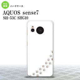 sense7 sense7 スマホケース 背面ケース ハードケース 猫 足跡 白 クリア 2022年 11月発売 nk-sens7-423