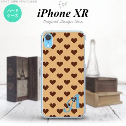 iPhoneXR iPhone XR スマホケース ハードケース ハート B 茶 +アルファベット メンズ レディース nk-ipxr-171i