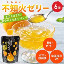 飲むゼリー 不知火みかん 6個 ゼリー パウチ スイーツ 個包装 フルーツゼリー ポスト投函便