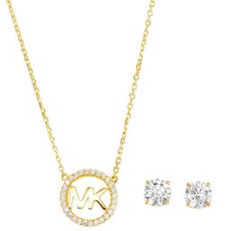 マイケルコース ネックレス MICHAEL KORS ネックレス ピアス セット MKC1260AN710 MKロゴ パヴェ サークル レディース アクセサリー