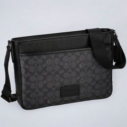 コーチ ショルダーバッグ メンズ ブランド COACH シグネチャー CV761 QBMI5 1 チャコール/ブラック